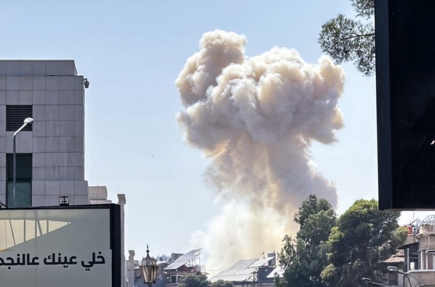 Israel bombardeó el Ministerio de Defensa de Siria en pleno centro de Damasco