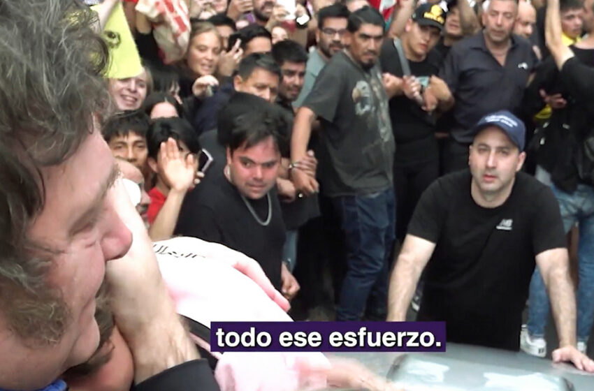 Milei y Cerimedo en un spot de campaña