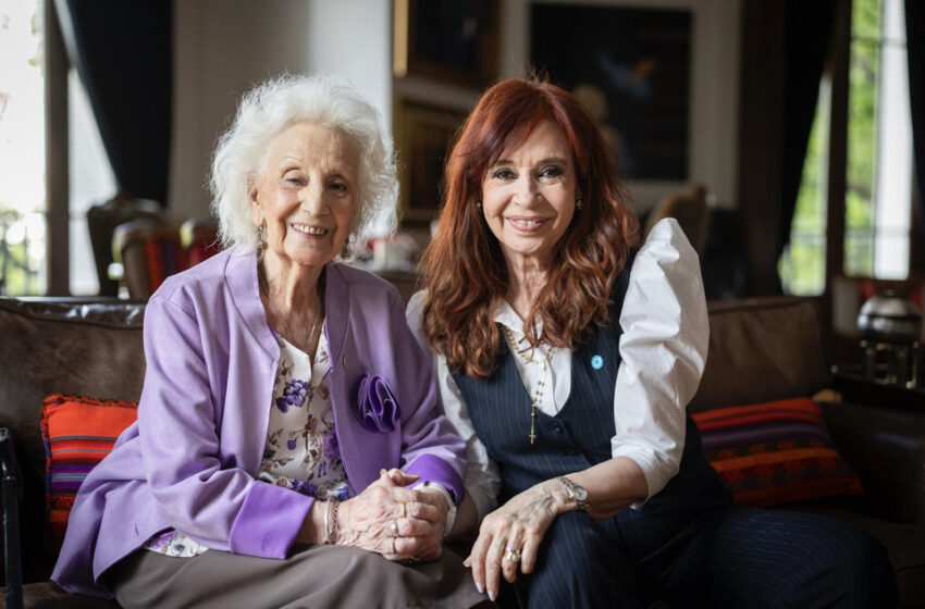 Cristina saludó a Estela de Carlotto en su cumpleaños número 95